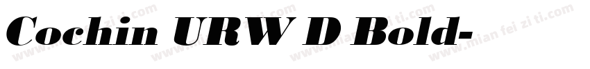 Cochin URW D Bold字体转换